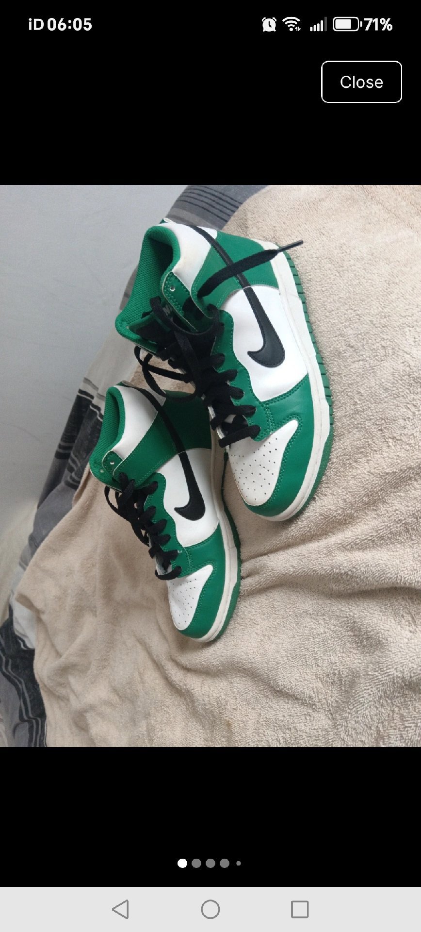 Nike Green White Black High Top Trainers, Nike, 6, Excellent condition — preloved on SilentSale®
