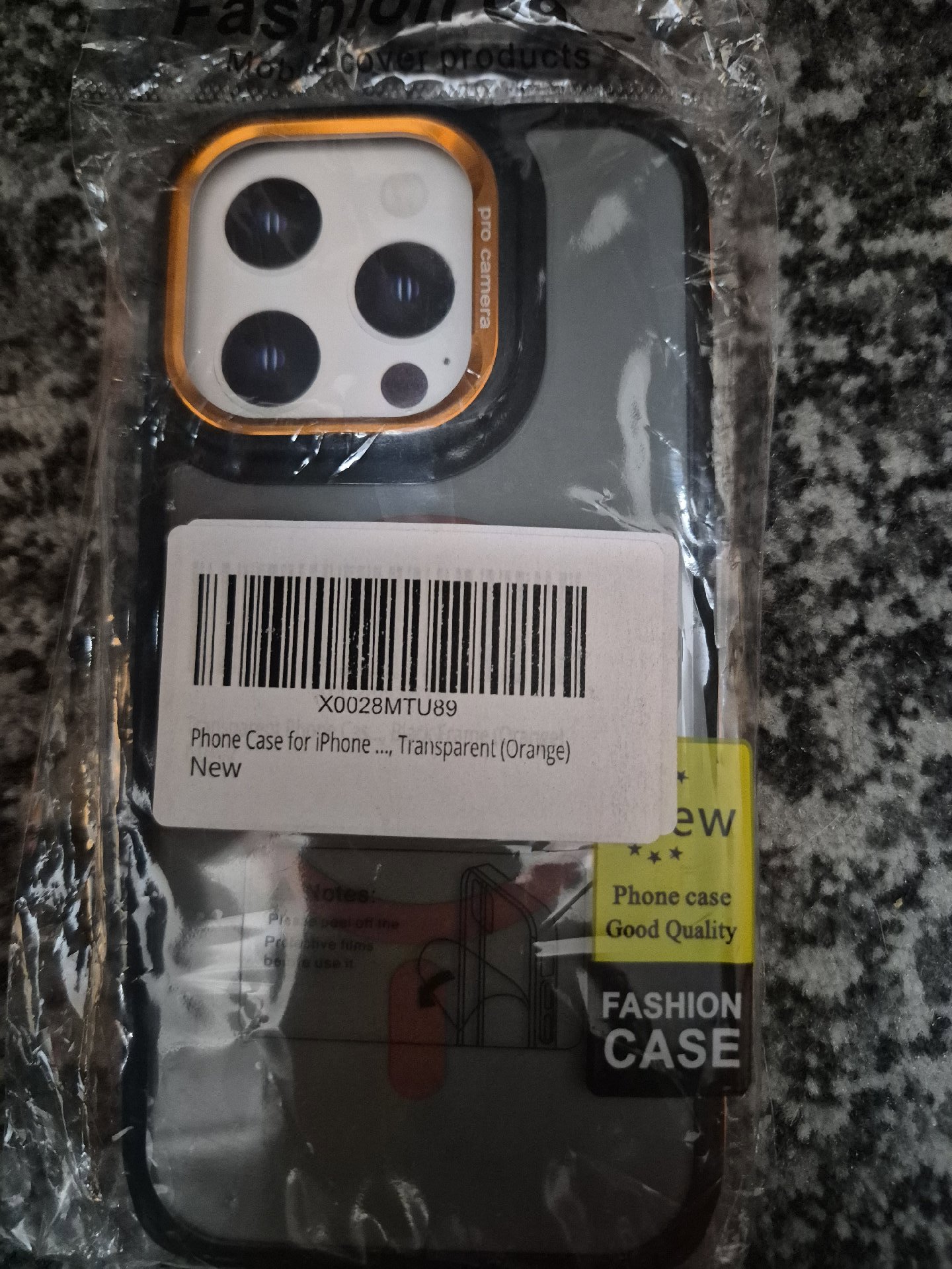 Fashion Case Transparent Orange Phone Case for iPhone, Orange, One Size, New condition — preloved on SilentSale®
