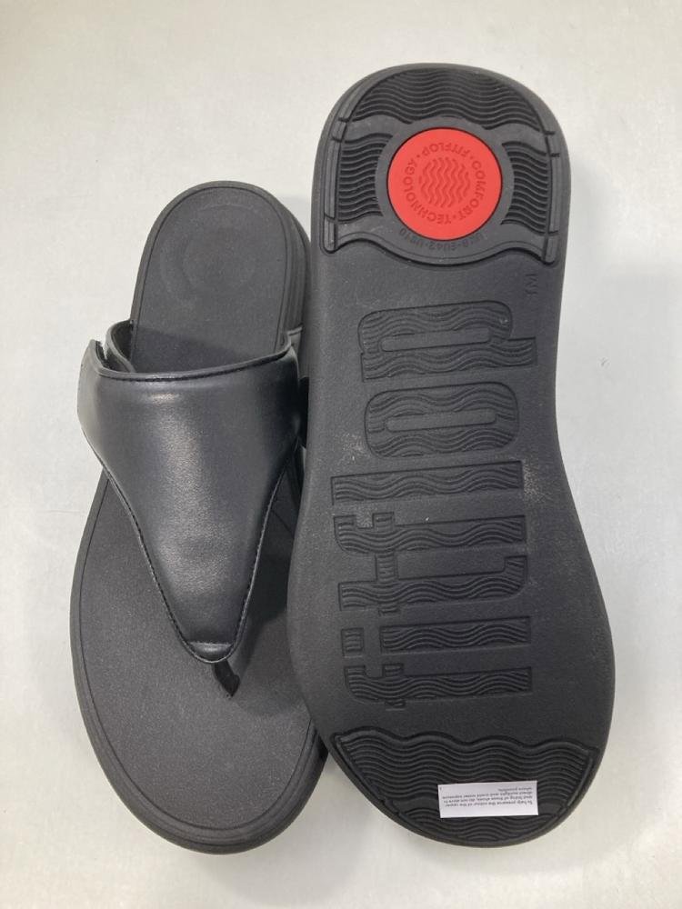 FitFlop Black Toe Post Sandals – Size 8, FitFlop, 8, New condition — preloved on SilentSale®