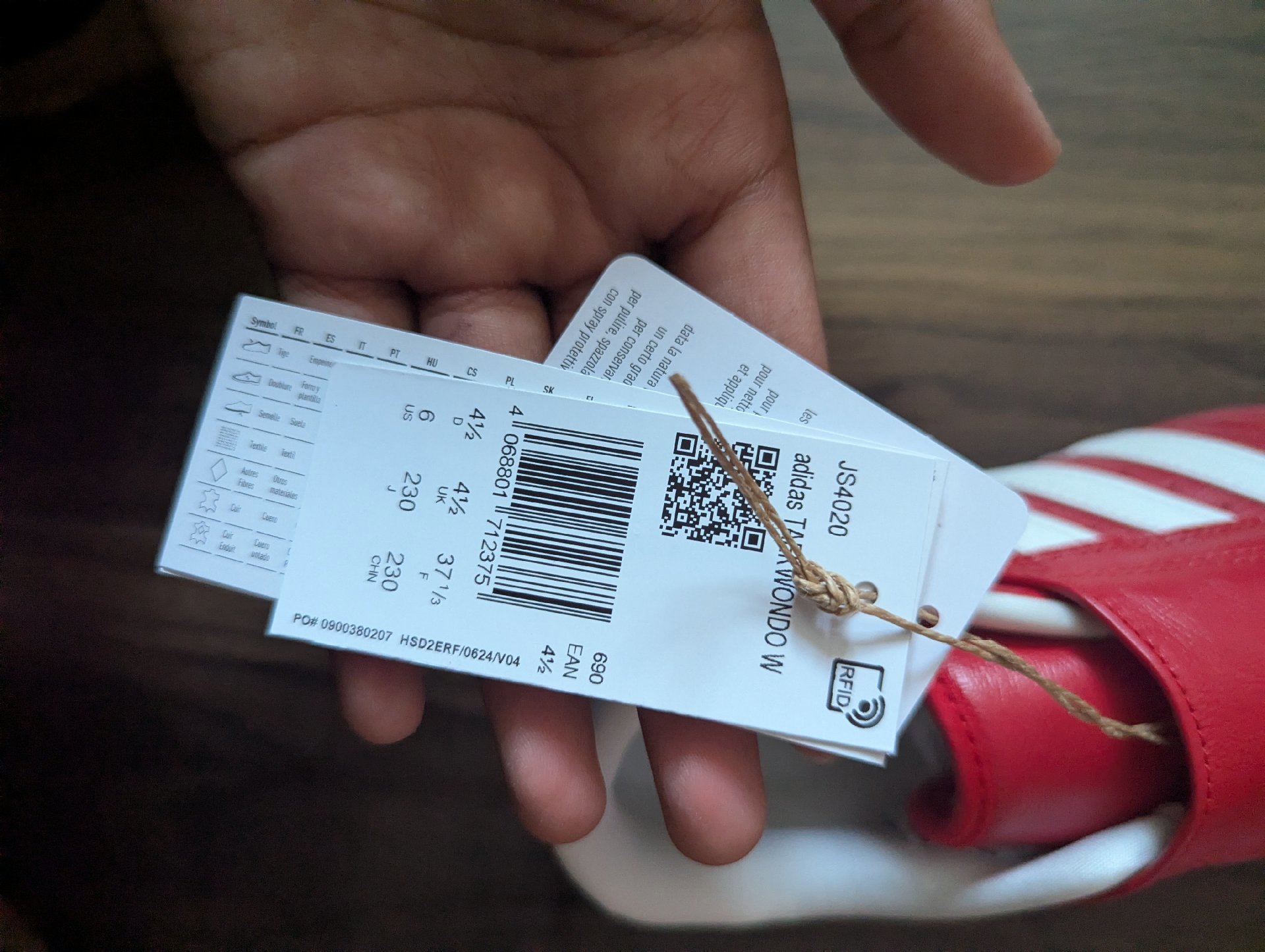 Adidas Red taekwondo Classic Trainers – UK 4.5, Adidas, 4.5, New condition — preloved on SilentSale®