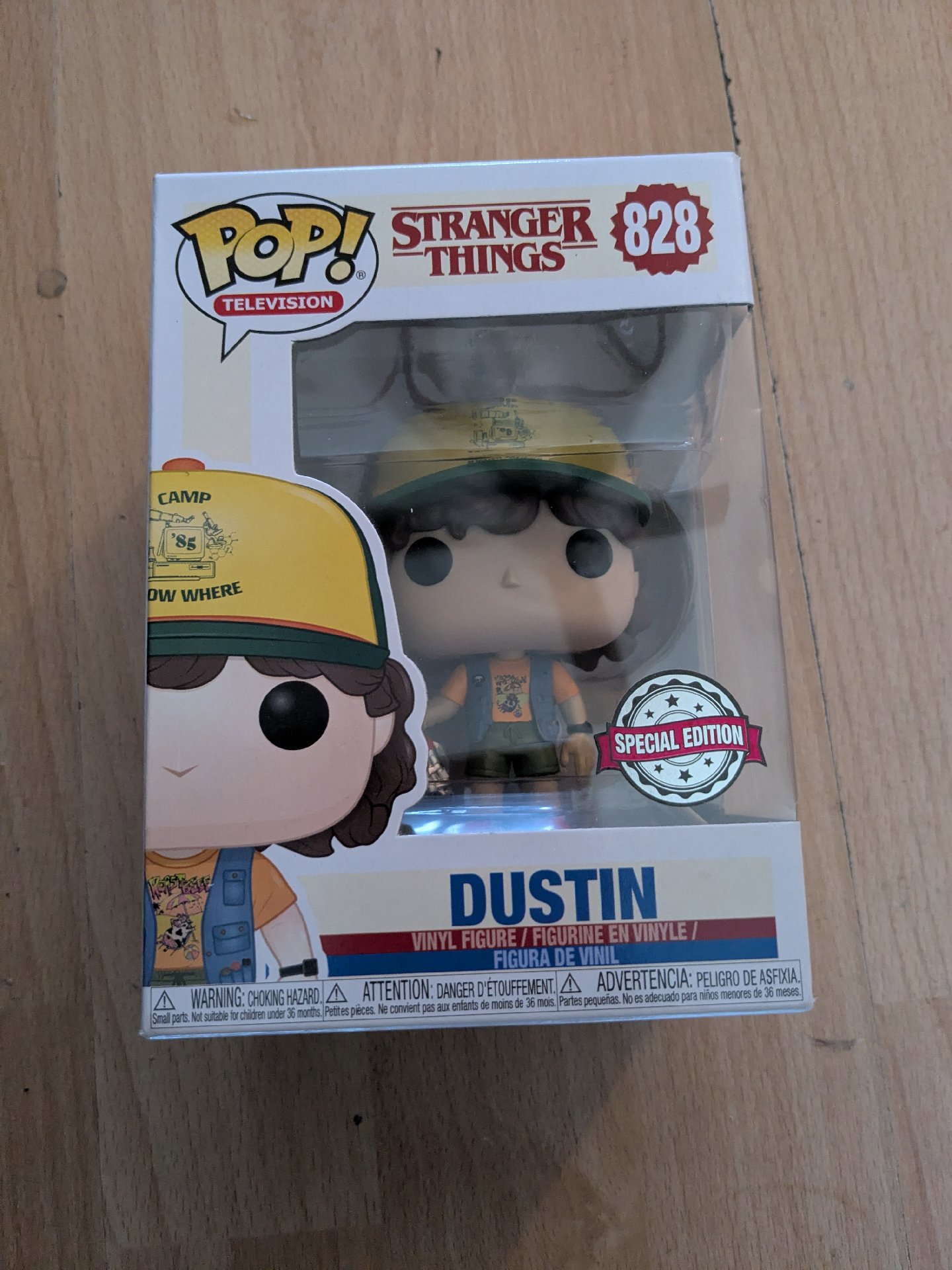 Funko Pop Stranger Things Dustin Vinyl Figure #828 Special Edition, Funko, Small, New condition — preloved on SilentSale®