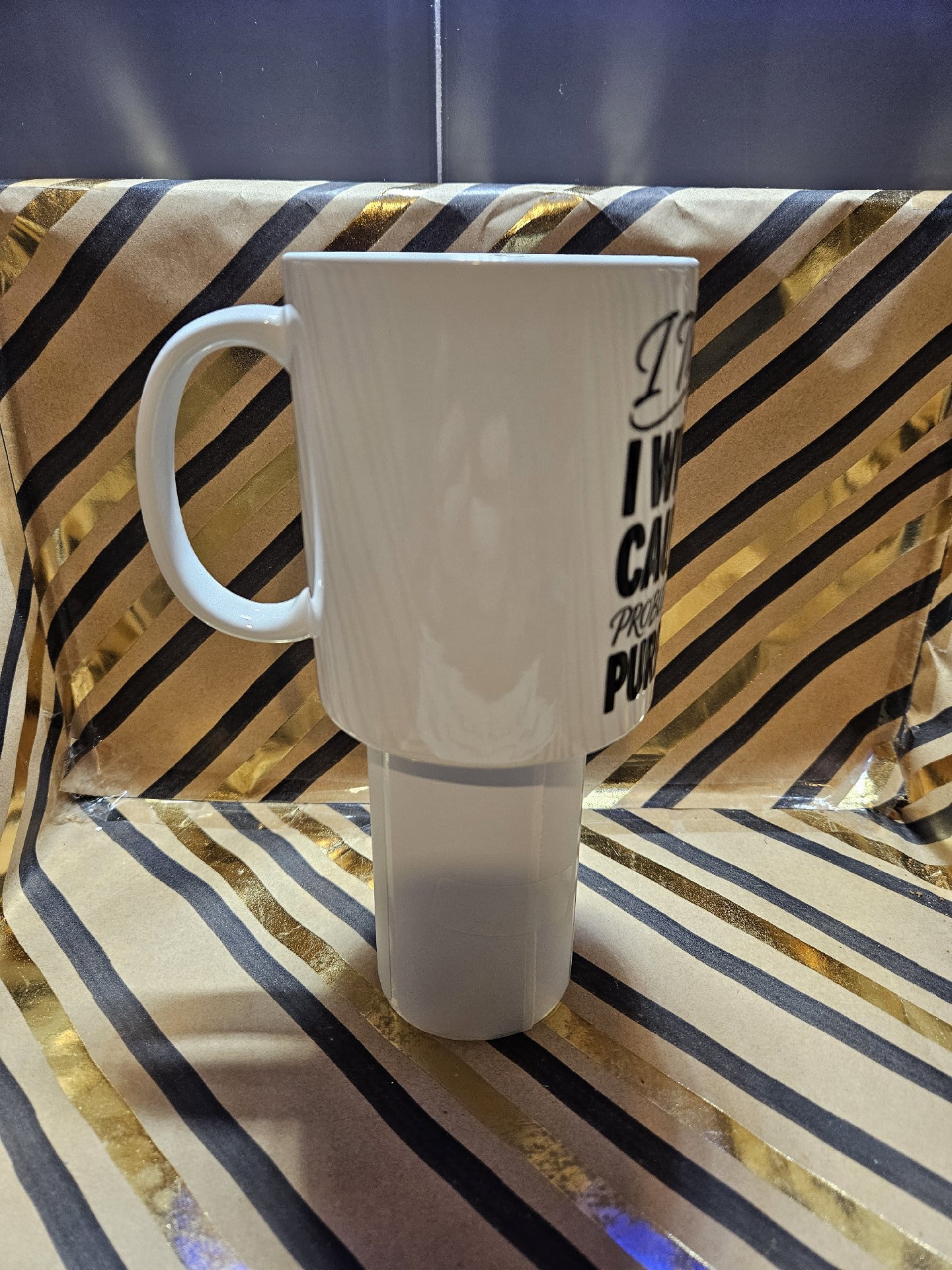 Novelty Ceramic Mug with Black Cat and Quote, Unbranded, One Size, New condition — preloved on SilentSale®