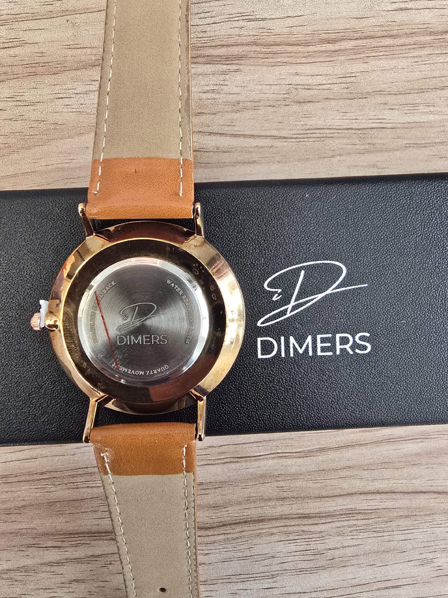 Dimers Men's Quartz Watch with Brown Leather Strap, Dimers, One Size, Excellent condition — preloved on SilentSale®