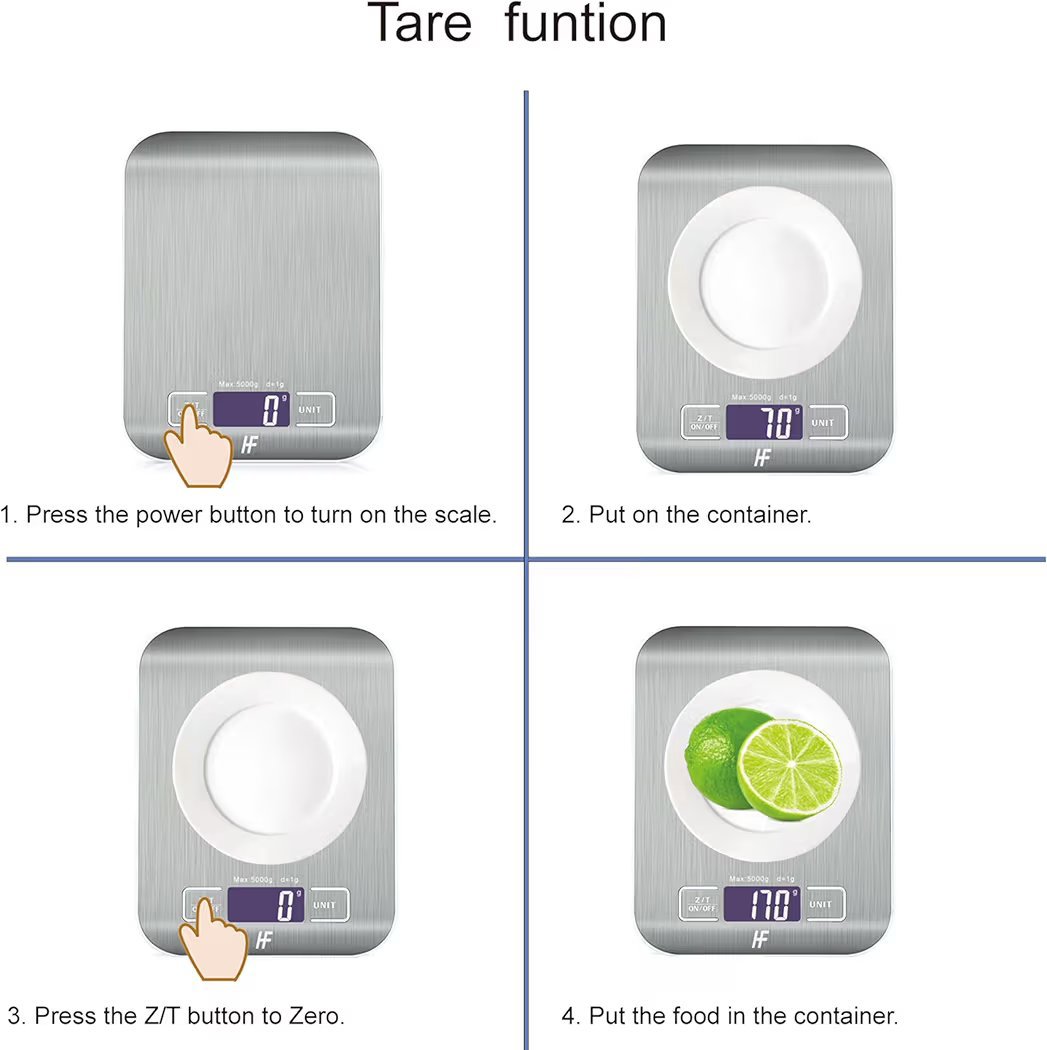 HF Digital Kitchen Scale Stainless Steel 5kg Capacity, HF, One Size, New condition — preloved on SilentSale®