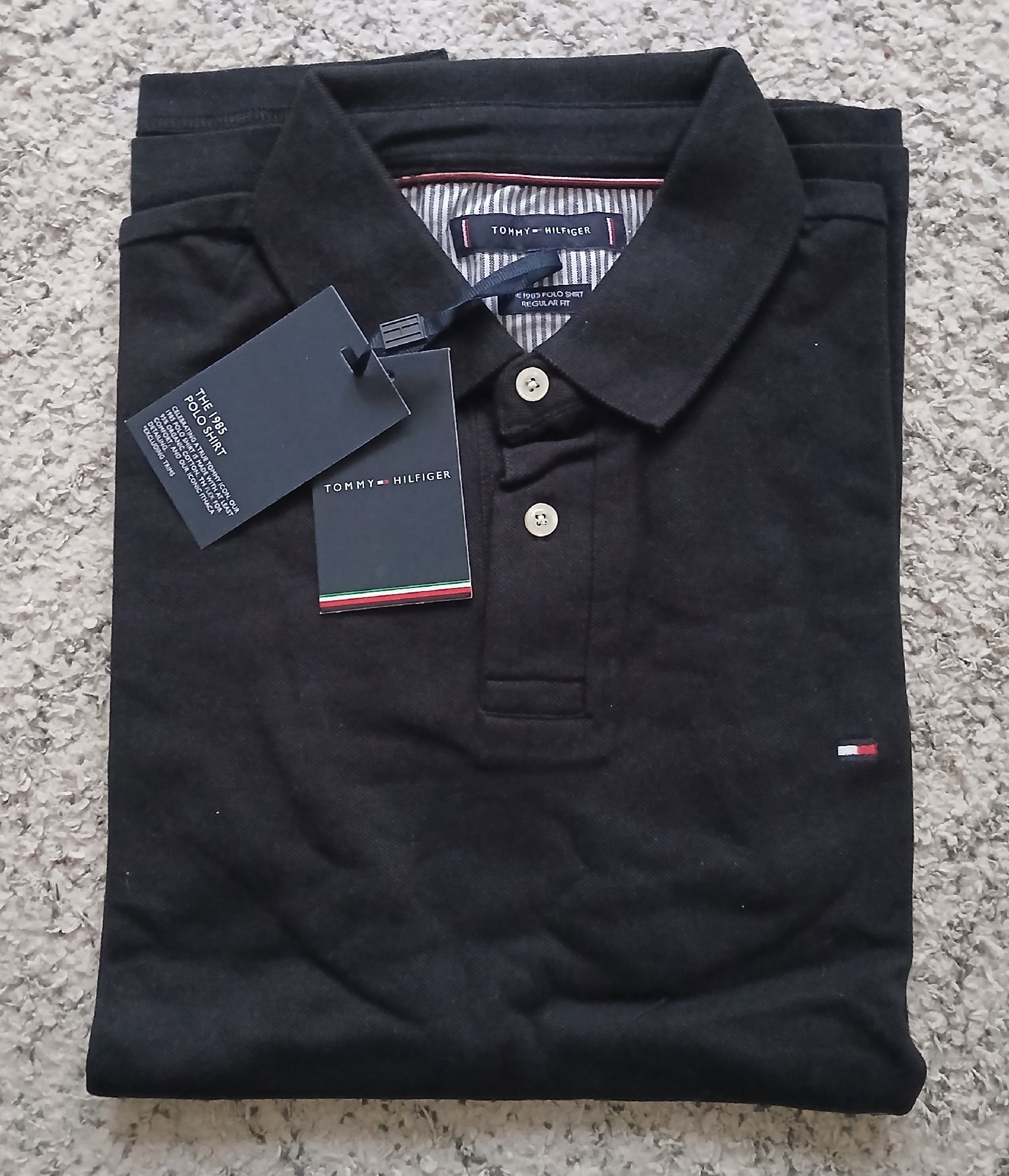 Tommy hilfiger mens polo shirt black size large new with tags, Tommy Hilfiger, L, New condition — preloved on SilentSale®