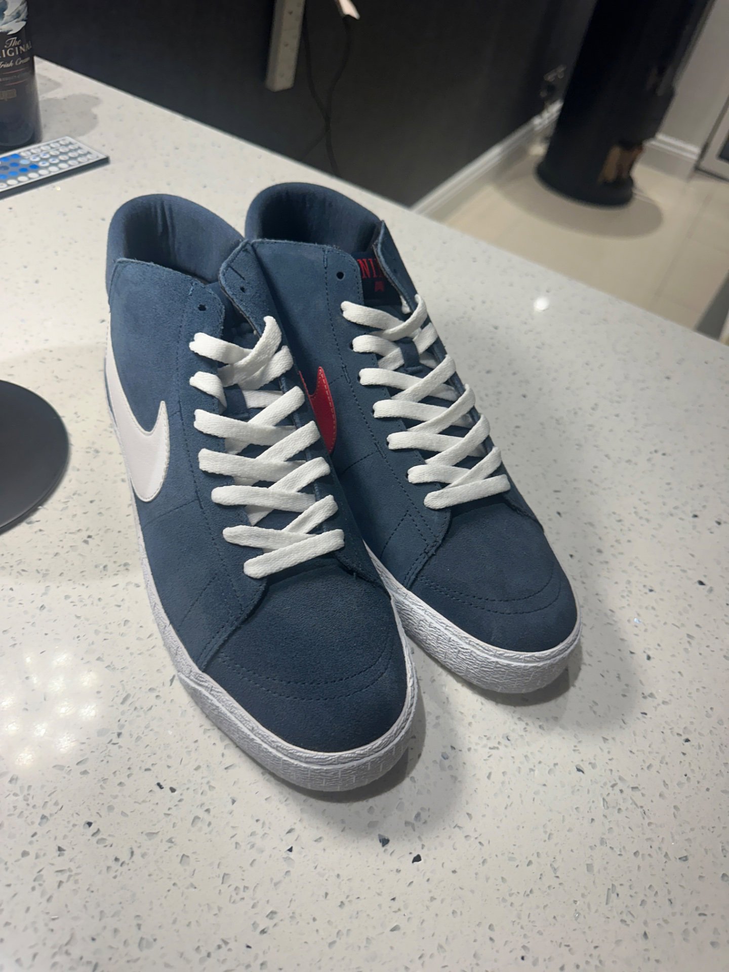 Nike Blue Suede High-Top Trainers – UK 9.5, Nike, 9.5, Excellent condition — preloved on SilentSale®