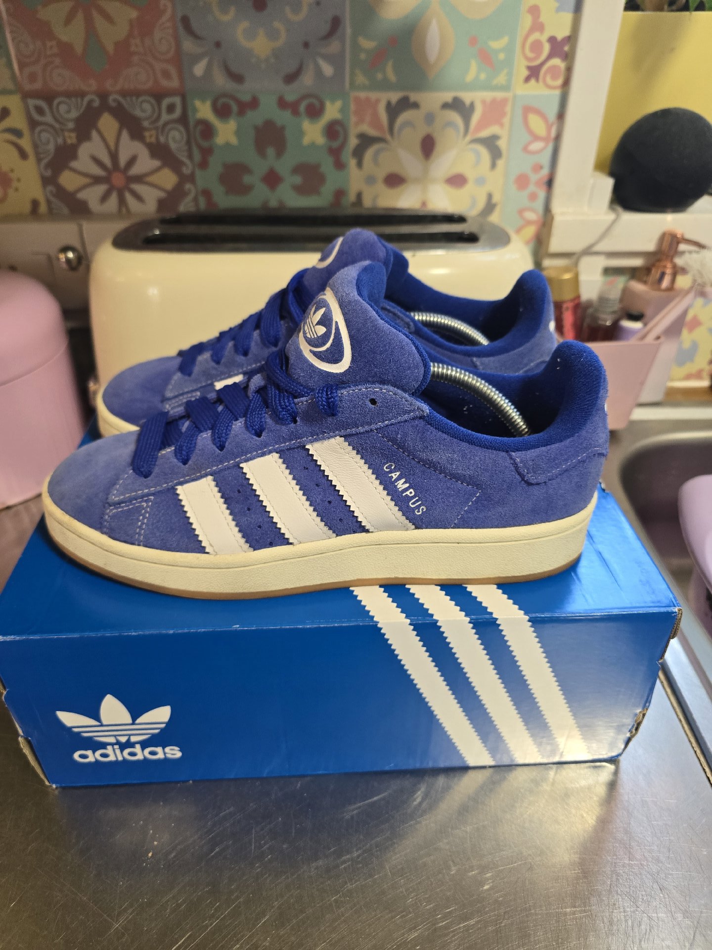 Adidas Campus Blue Suede Trainers – UK 8, Adidas, 8, Excellent condition — preloved on SilentSale®
