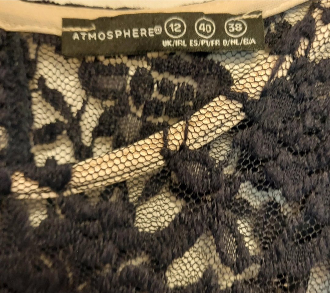 Navy Lace Bodycon Midi Dress, Atmosphere, 12, Excellent condition — preloved on SilentSale®