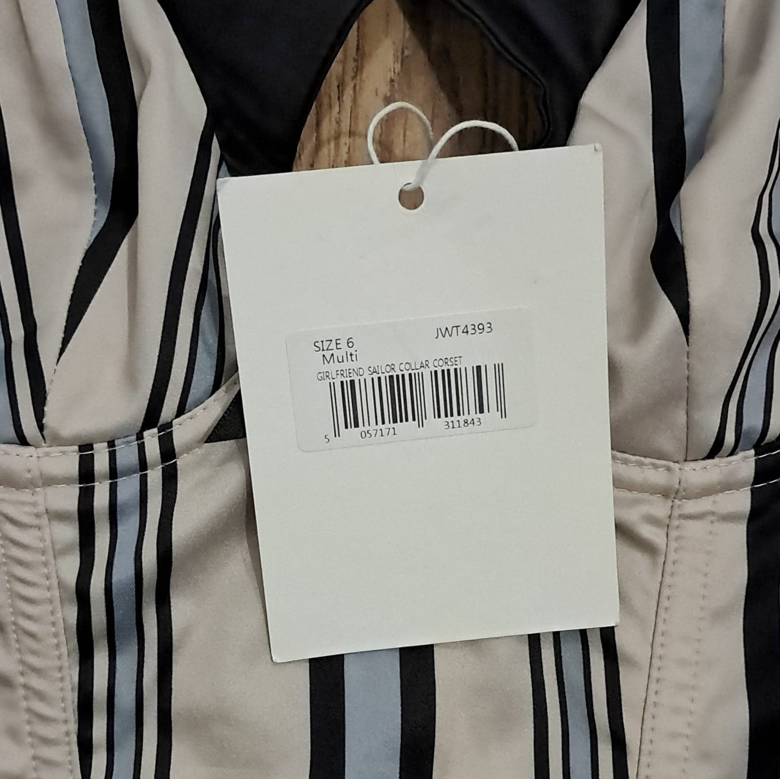 Jaded London Striped Corset Top with Hook Closure, Jaded London, XS, New condition — preloved on SilentSale®