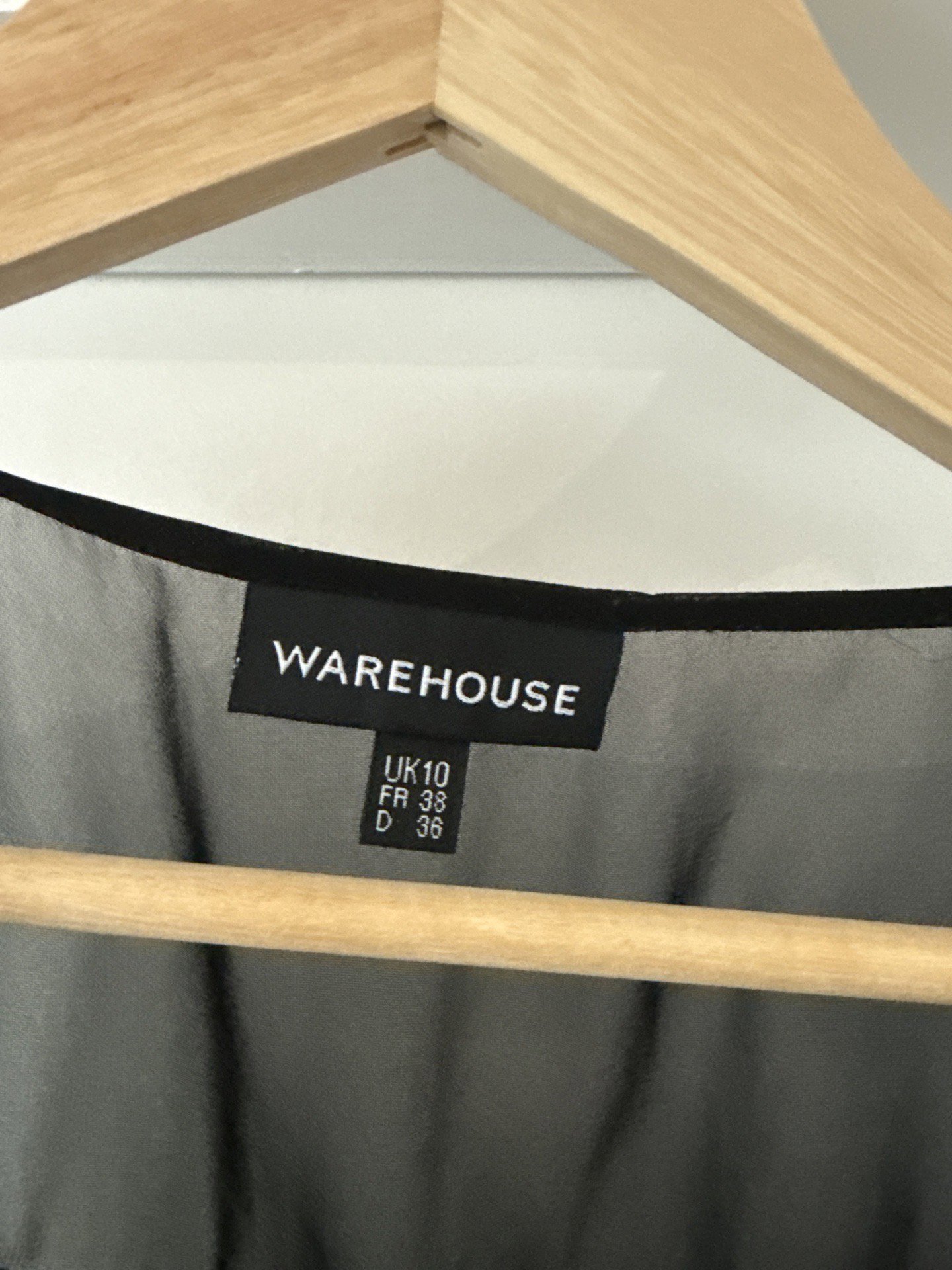 Warehouse Black Sheer Sleeve Top – UK 10, Warehouse, 10, Excellent condition — preloved on SilentSale®