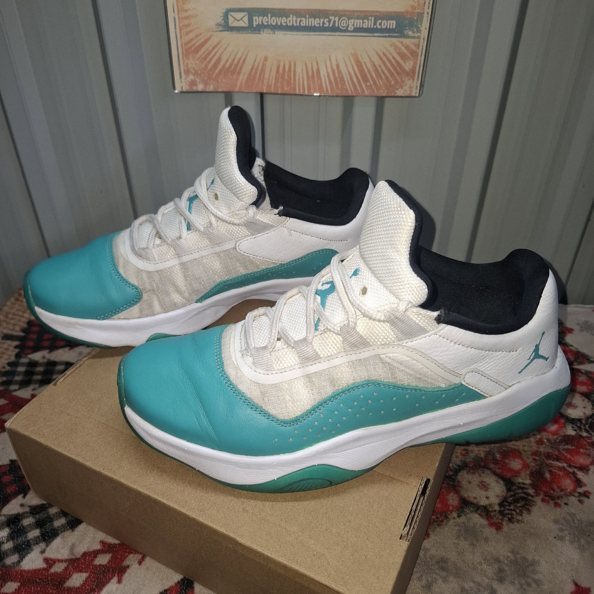 Nike Air Jordan 12 White Teal Trainers – Size 6, Nike, 6, Good condition — preloved on SilentSale®