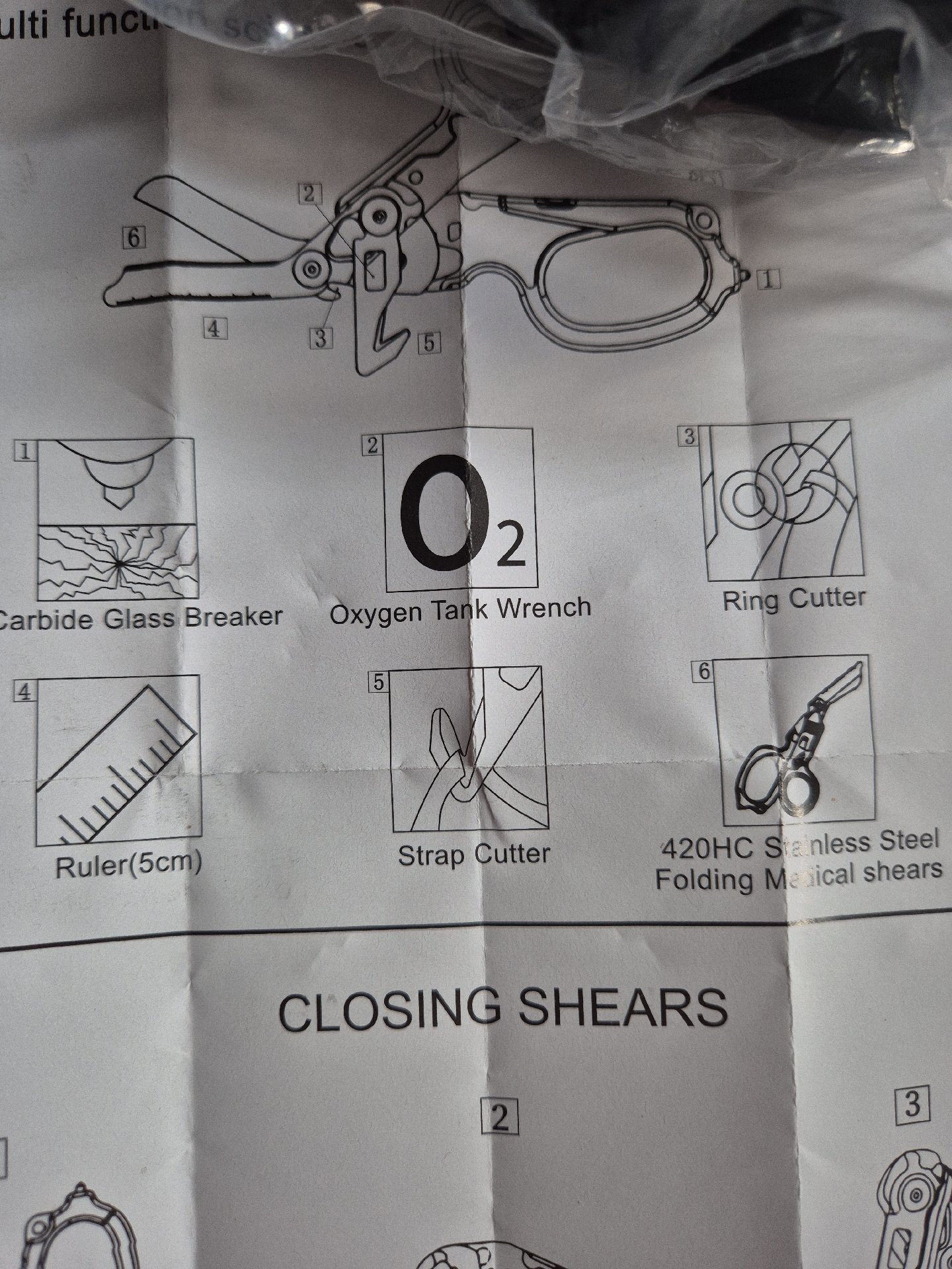 Multi-Function Emergency Rescue Shears Scissors, Unbranded, Medium, New condition — preloved on SilentSale®