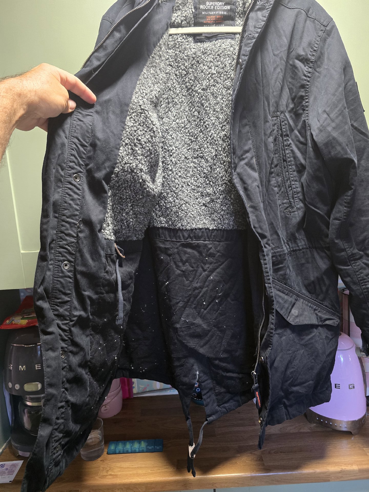 Superdry Rookie Edition Black Military Style Parka Jacket – XXL, Superdry, XXL, Good condition — preloved on SilentSale®
