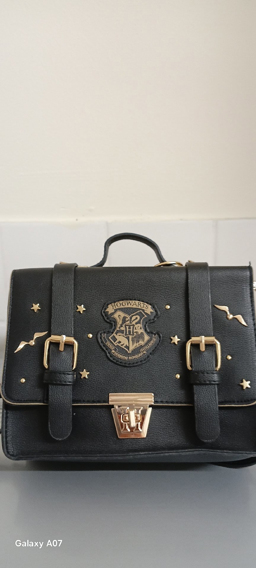 Harry Potter Black Hogwarts Satchel Bag with Gold Details, Harry Potter, One Size, Excellent condition — preloved on SilentSale®