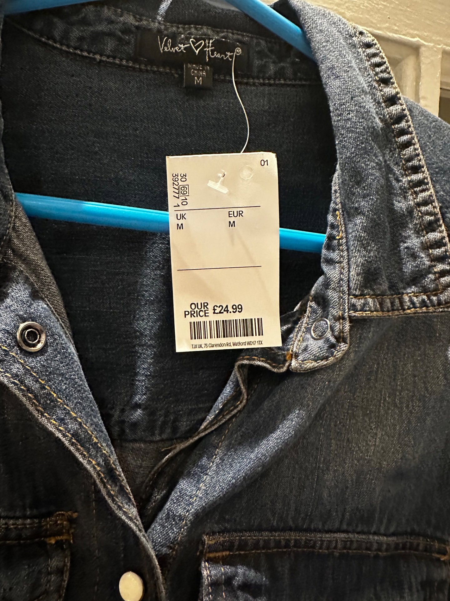 Velvet Heart Denim Shirt Dress with Belt – Size 12, Velvet Heart, 12, New condition — preloved on SilentSale®
