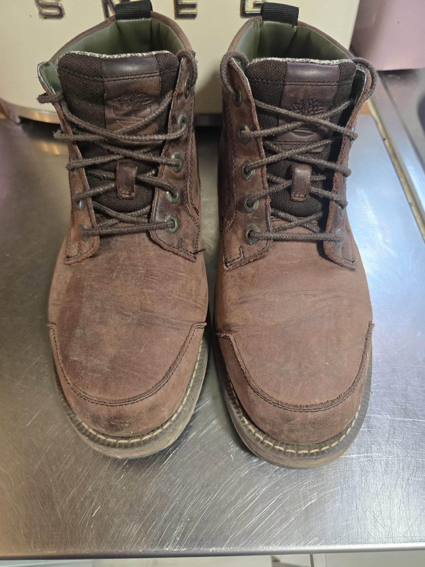 Timberland Brown Leather Lace-Up Boots – UK 8, Timberland, 8, Good condition — preloved on SilentSale®