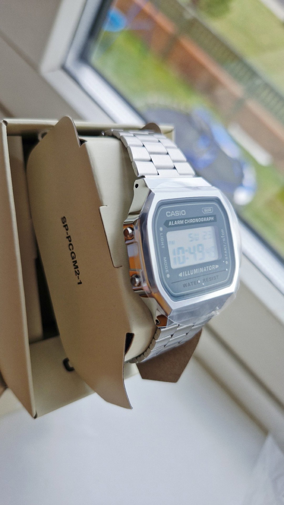 Casio Vintage Alarm Chronograph Watch Silver Tone Stainless Steel , Casio, 38mm, New condition — preloved on SilentSale®