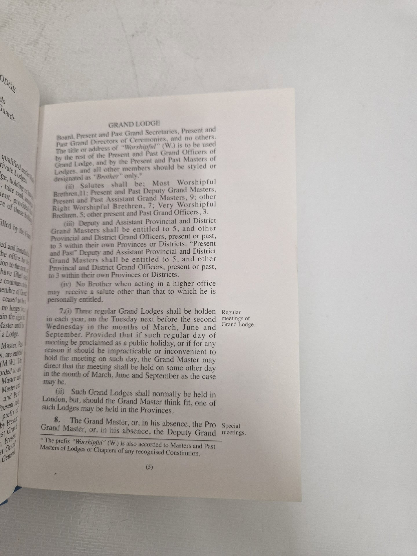 Masonic book titled 'Constitutions and Regulations' published by the Grand Lodge of Mark Master Masons of England and Wales, 2000 edition, Master, One Size, Excellent condition — preloved on SilentSale®