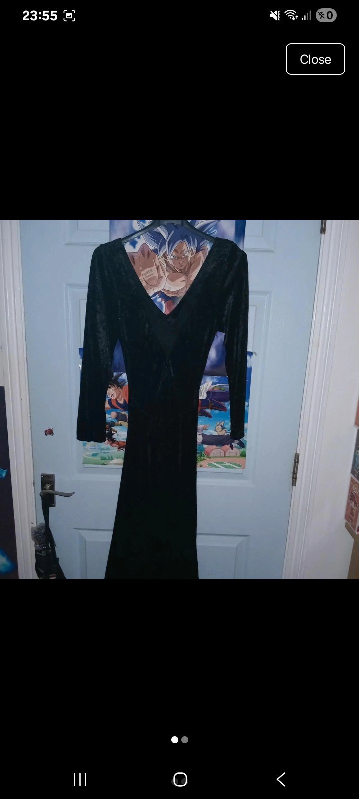 Vintage - 90s TopNotch Black Velvet Long Sleeve Maxi Dress – Size 12, Top Notch, 12, Like New condition — preloved on SilentSale®