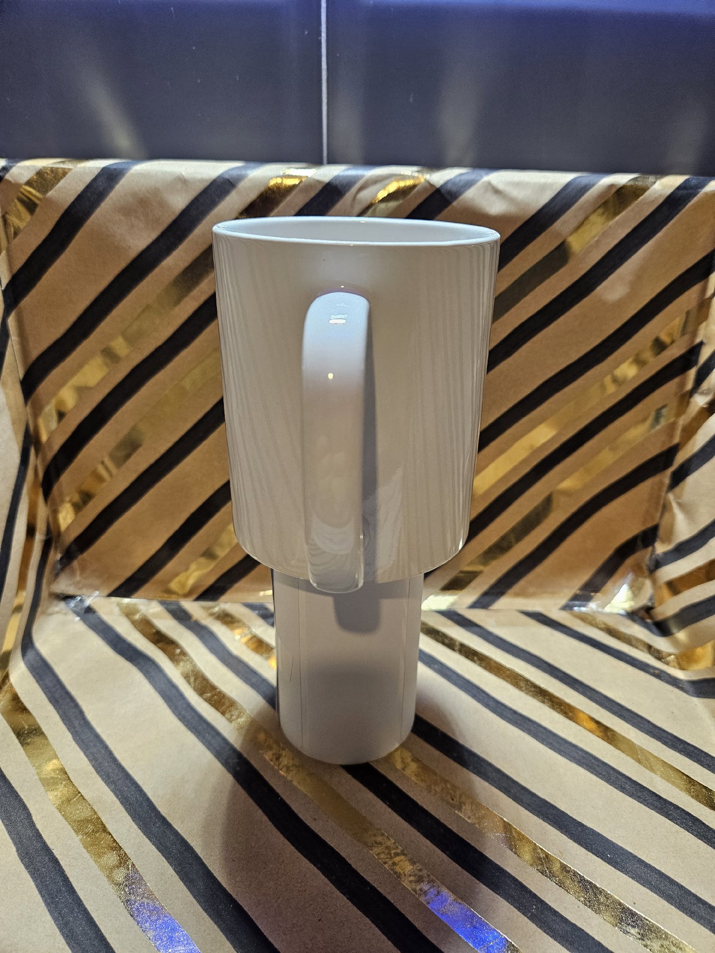 White Ceramic Coffee Mug with 'Fueled by Iced Coffee & Anxiety' Print, Unbranded, One Size, New condition — preloved on SilentSale®