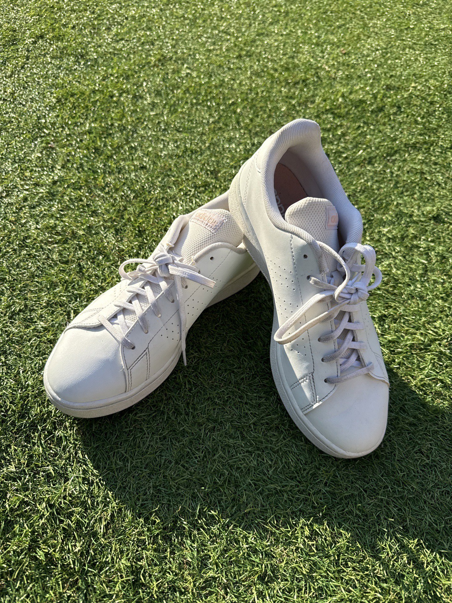 Adidas White Leather Trainers – UK 6, Adidas, 6, Excellent condition — preloved on SilentSale®