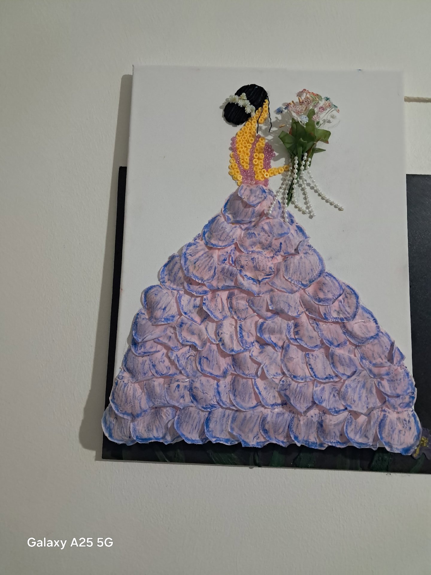 Handmade 3D Mixed Media Wall Art of Woman in Dress, selfmade, One Size, Excellent condition — preloved on SilentSale®